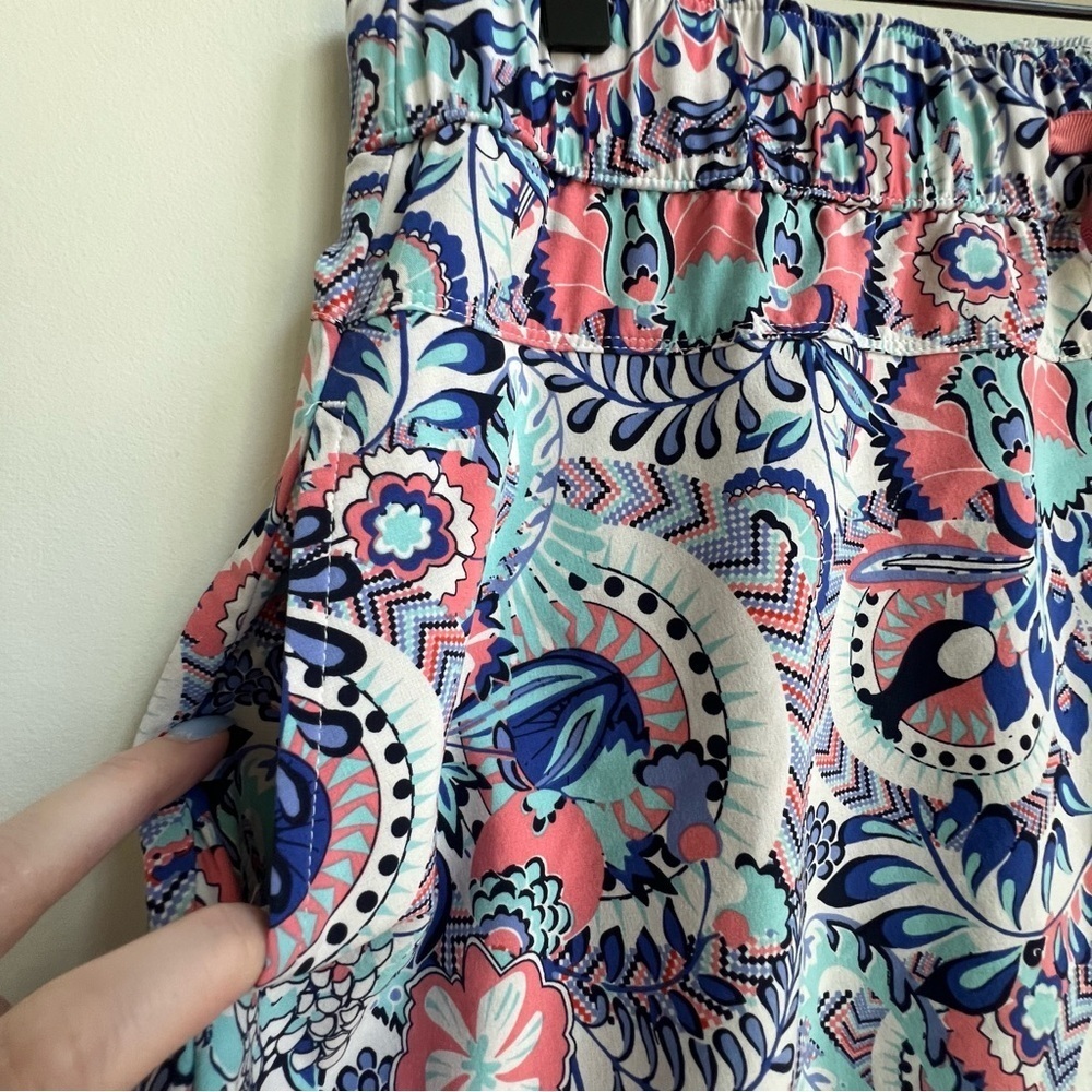 T by Talbots Summer Sporty Athletic Breathable Elastic Waist Skort Paisley M - Picture 4 of 13